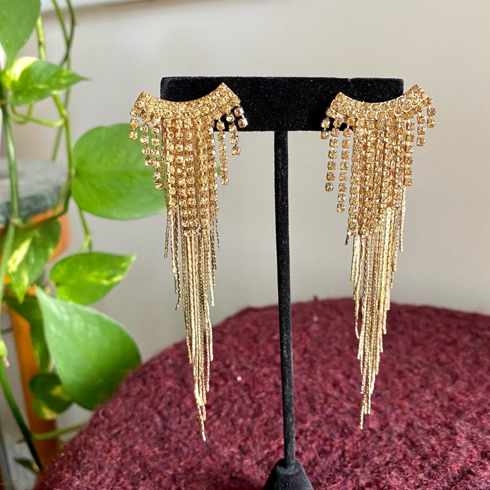 Tasha Elegant Fringe Dropdown Earrings